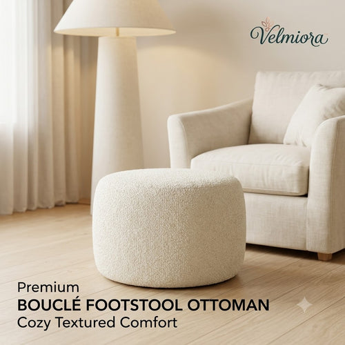 𝑽𝒆𝒍𝒎𝒊𝒐𝒓𝒂™ Woven Bouclé Footstool Ottoman