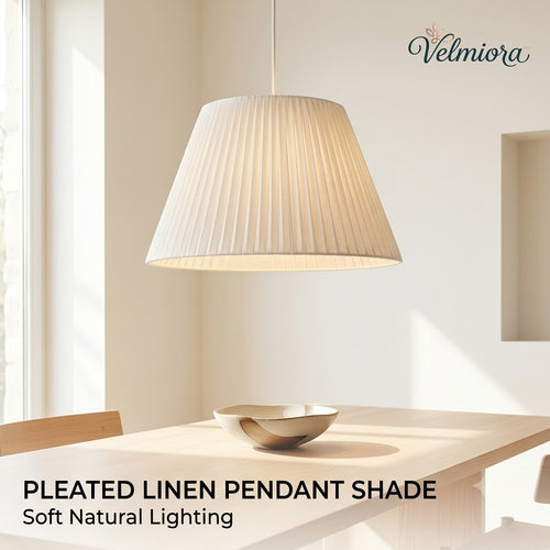 𝑽𝒆𝒍𝒎𝒊𝒐𝒓𝒂™ Pleated Linen Pendant Lamp Shade