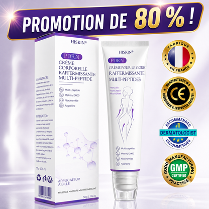 HISKIN® Crème corps roller PDRN Multi-Peptides 🌹— anti-âge, hydratante, raffermissante, effet liftant, aide à réparer la peau, unifier le teint, cibler boutons, taches, verrues, grains de beauté et psoriasis.