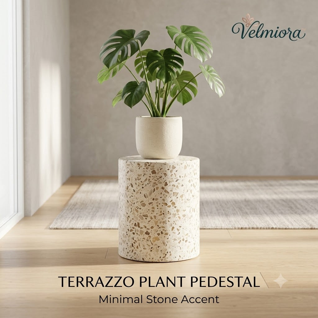 𝑽𝒆𝒍𝒎𝒊𝒐𝒓𝒂™ Terrazzo Cylinder Side Stool / Plant Pedestal